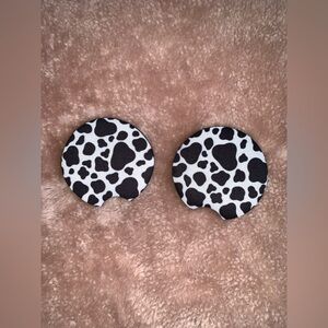 NWOT Cow Print Car Coasters 🌟